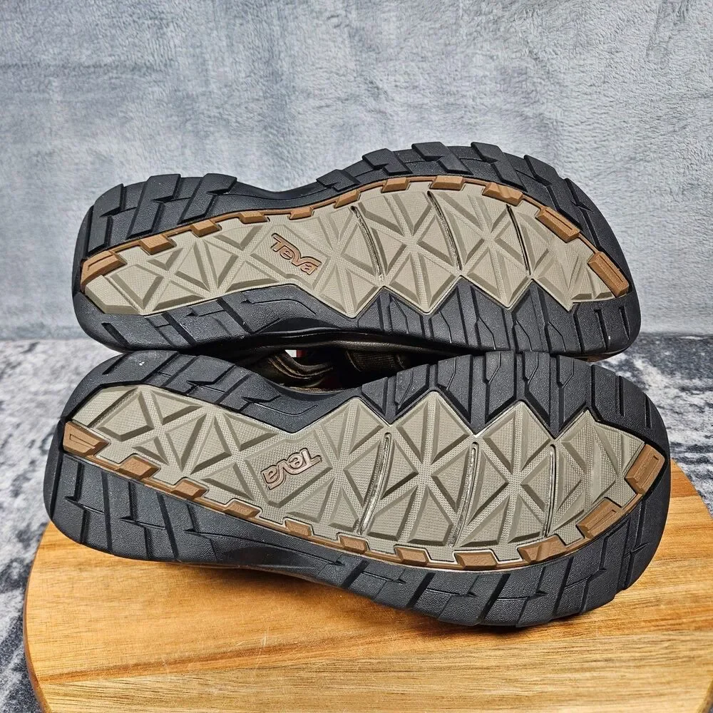 Teva Omnium 2 Sandals Men’s Size 9 Brown Leather Fisherman Hiking Shoes 1019179